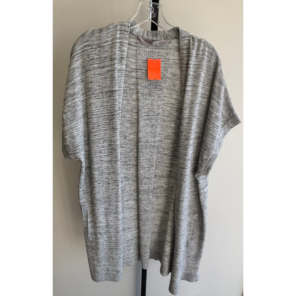 Athleta Gray Short Sleeve Topper Size L #T42150